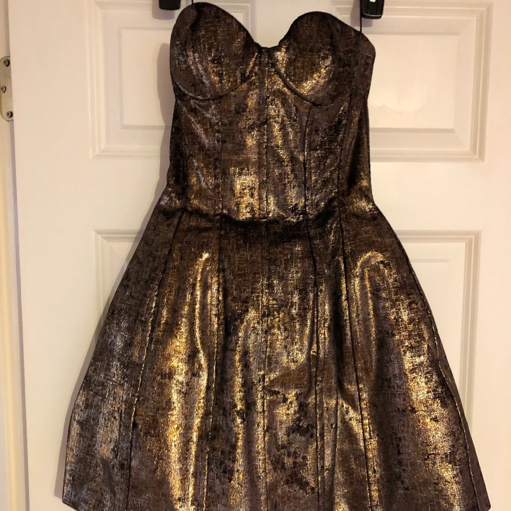 Gold and Black Maje Dress